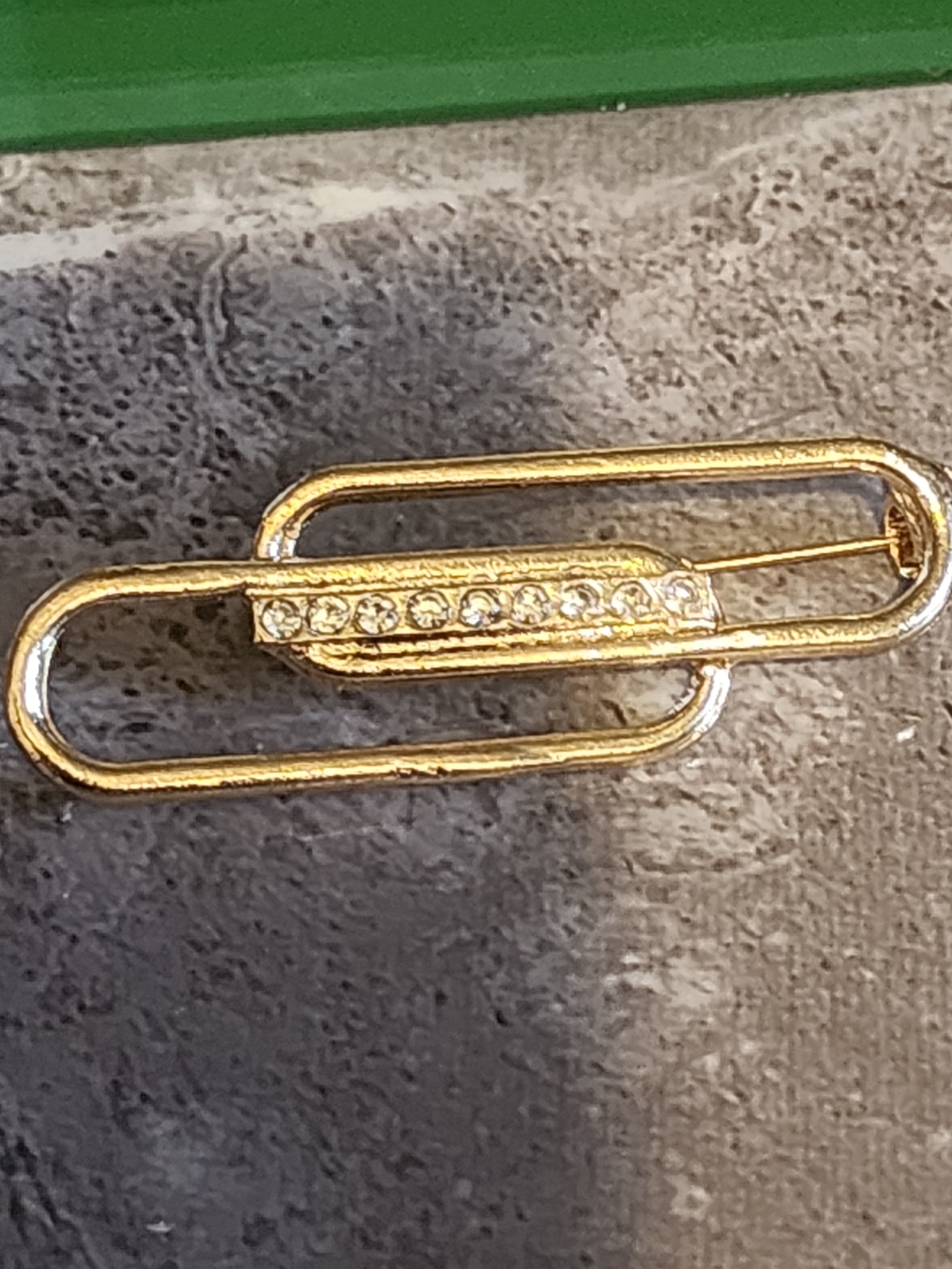 Gold-Tone Rhinestone Brooch Pin - Picture 3 of 4